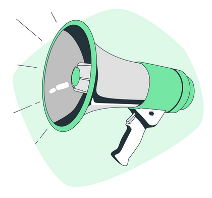 Vector megaphone concept illustration